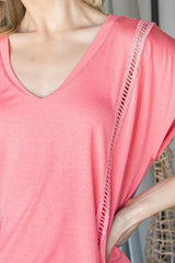 Short Sleeve V Neck Top | Mixtshop LLC