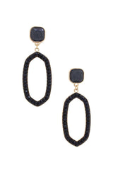 Beaded Oval Post Drop Earring | Mixtshop LLC