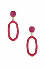 Beaded Oval Post Drop Earring | Mixtshop LLC