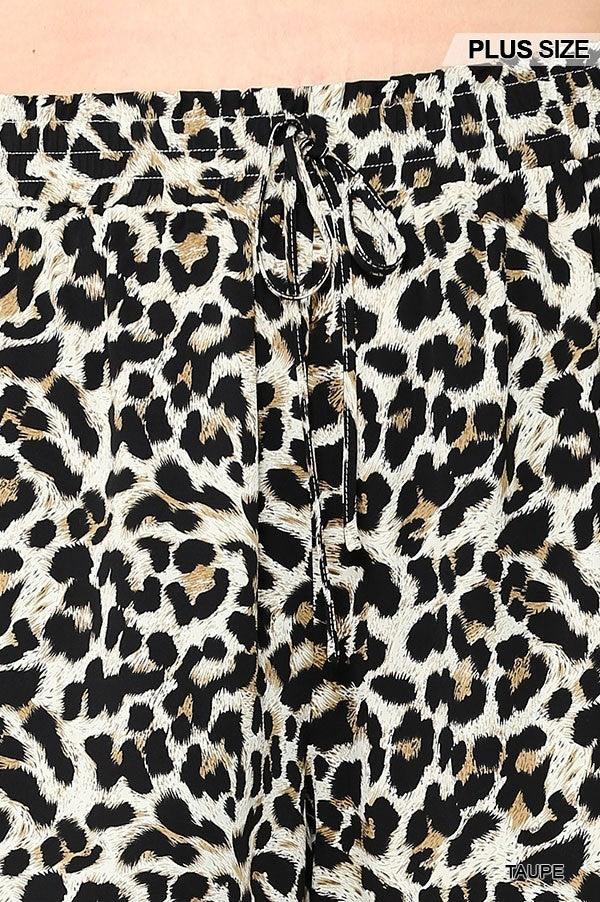 Leopard Printed Side Pocket Shorts With Waist Detail | Mixtshop LLC