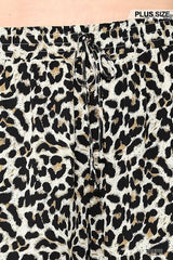 Leopard Printed Side Pocket Shorts With Waist Detail | Mixtshop LLC