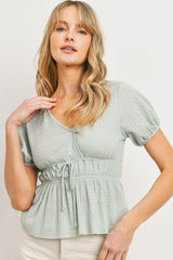 Front Tie Cut Edge Top | Mixtshop LLC