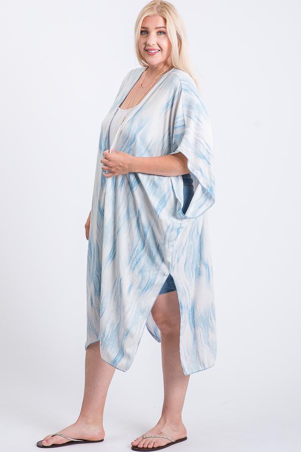 Zebra Print Short Sleeve Maxi Kimono | Mixtshop LLC