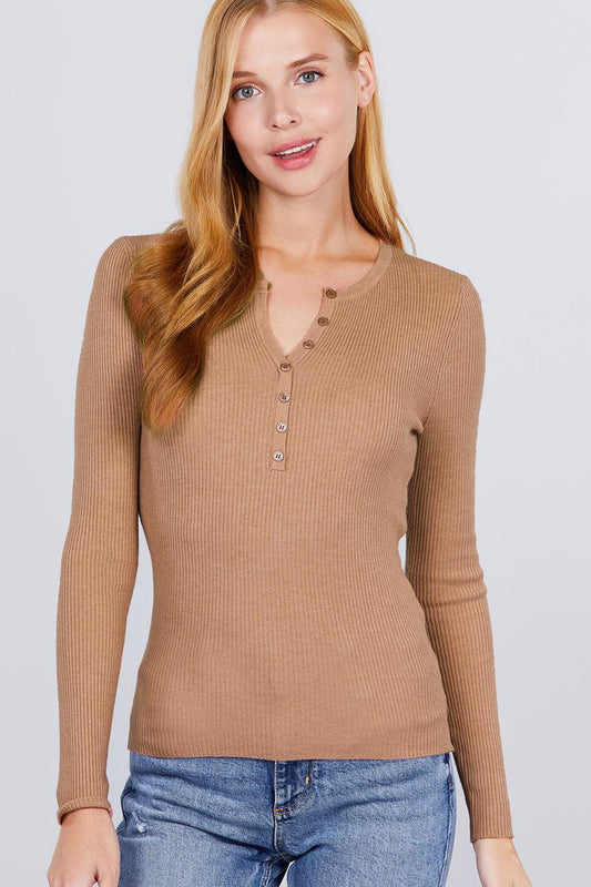 Viscose Henley Sweater | Mixtshop LLC