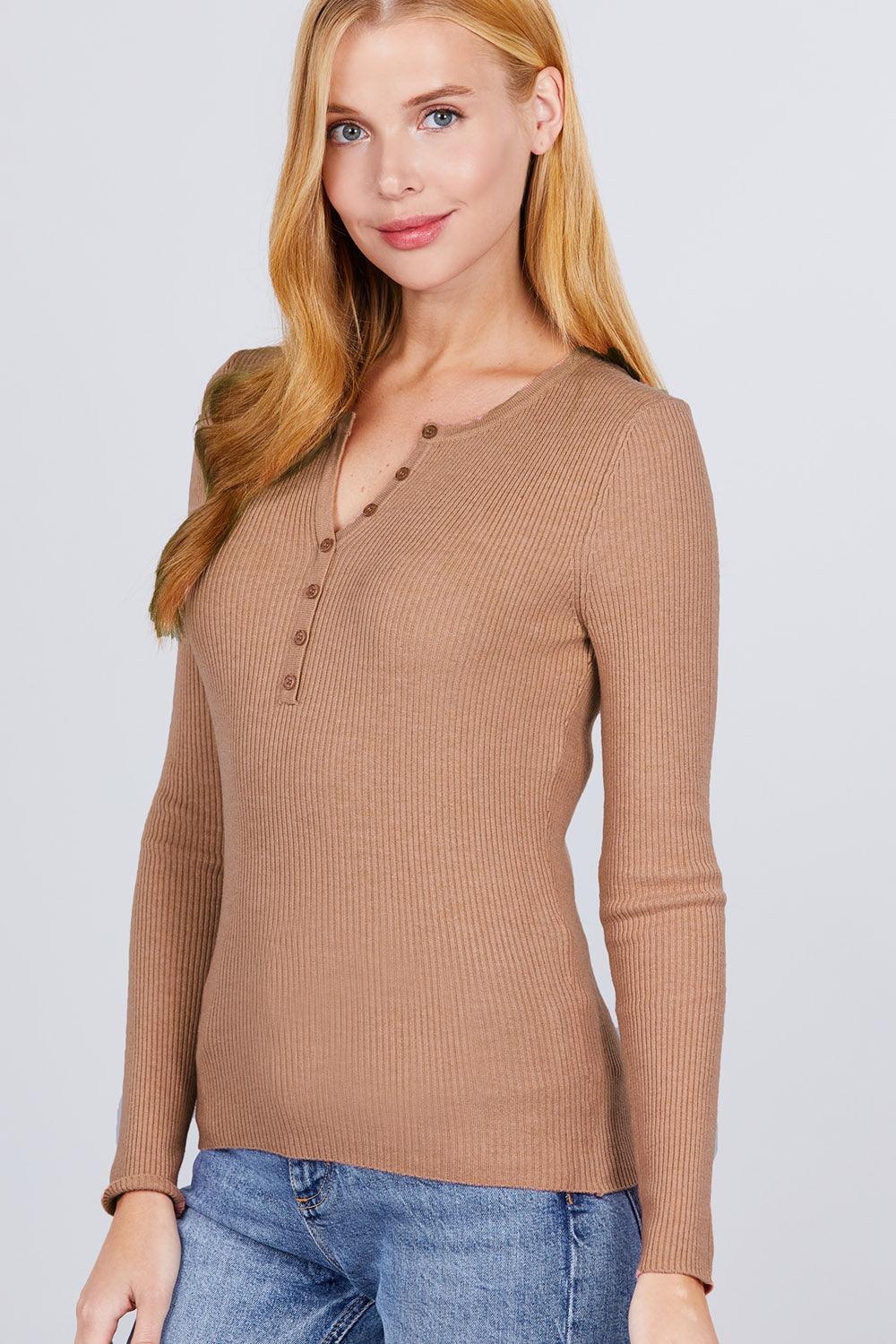 Viscose Henley Sweater | Mixtshop LLC