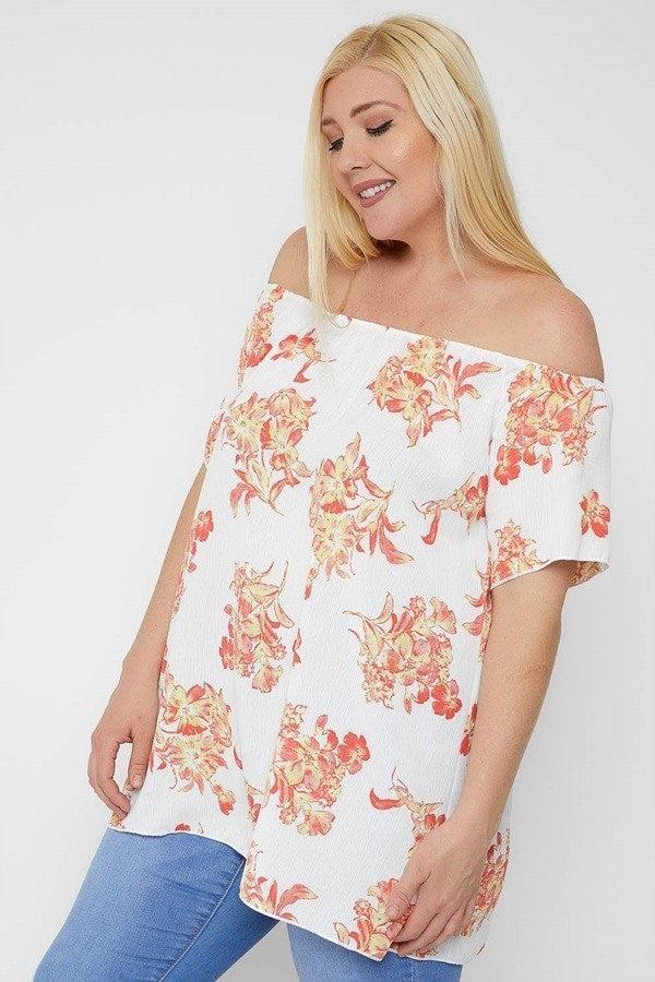 Floral Print Off The Shoulder Top | Mixtshop LLC