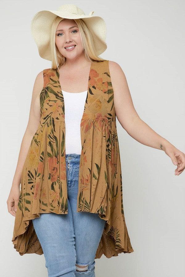 Long Flattering Silhouette Sleeveless Cardigan | Mixtshop LLC
