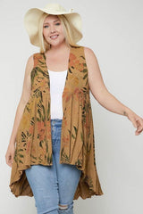 Long Flattering Silhouette Sleeveless Cardigan | Mixtshop LLC