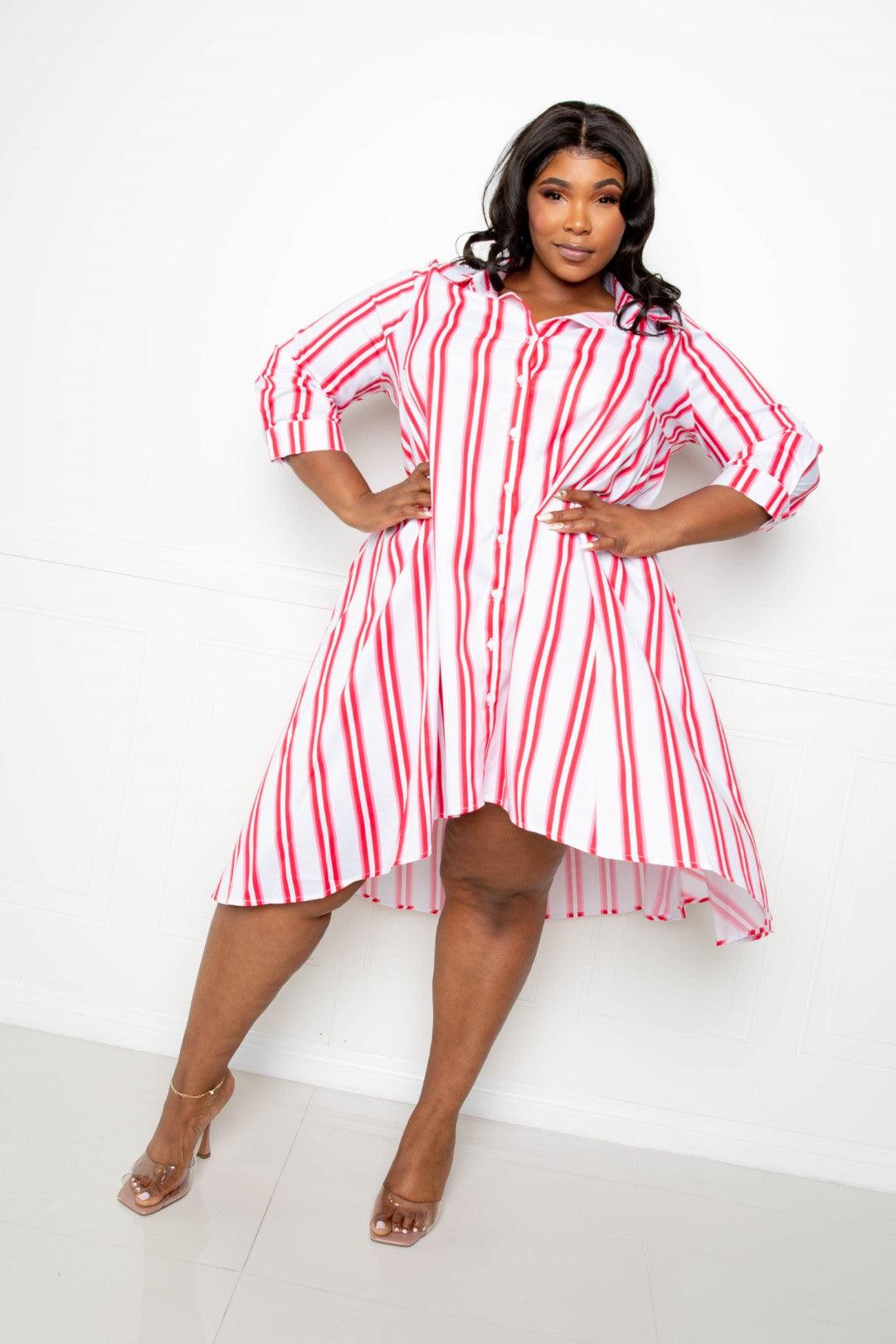 Stripe Shirt Dress | Mixtshop LLC