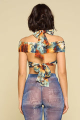 Sexy Crop Halter Top, Self-tie | Mixtshop LLC