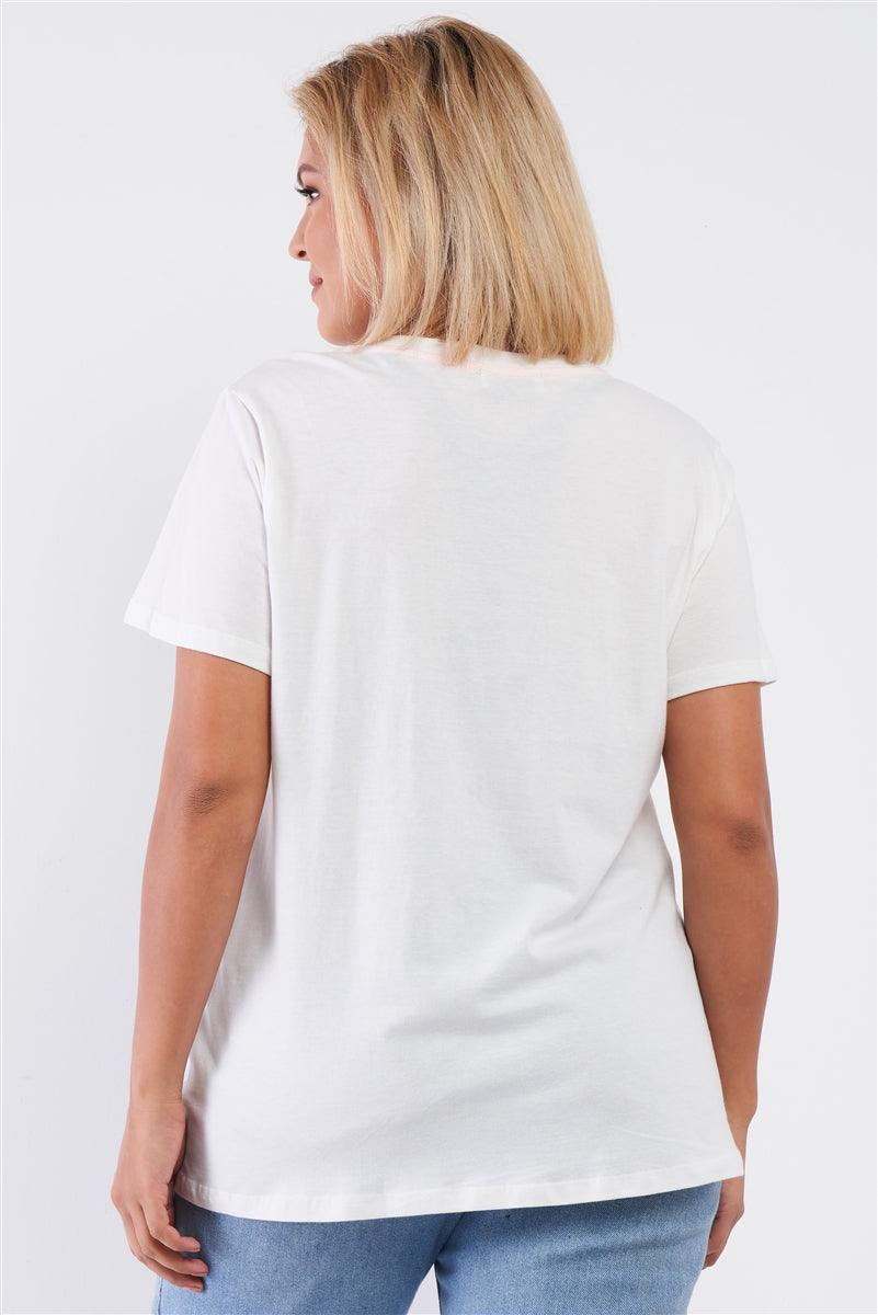 Off-white Admire Print Logo Detail Crew Neck Relaxed Fit Top | Mixtshop LLC