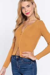 Rib Sweater Top W/front Zipper | Mixtshop LLC