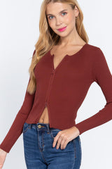 Rib Sweater Top W/front Zipper | Mixtshop LLC