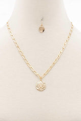 Sodajo Eye Coin Oval Link Necklace | Mixtshop LLC