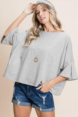Solid Cotton Casual Top | Mixtshop LLC