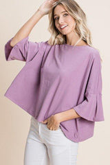 Solid Cotton Casual Top | Mixtshop LLC