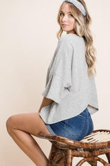 Solid Cotton Casual Top | Mixtshop LLC