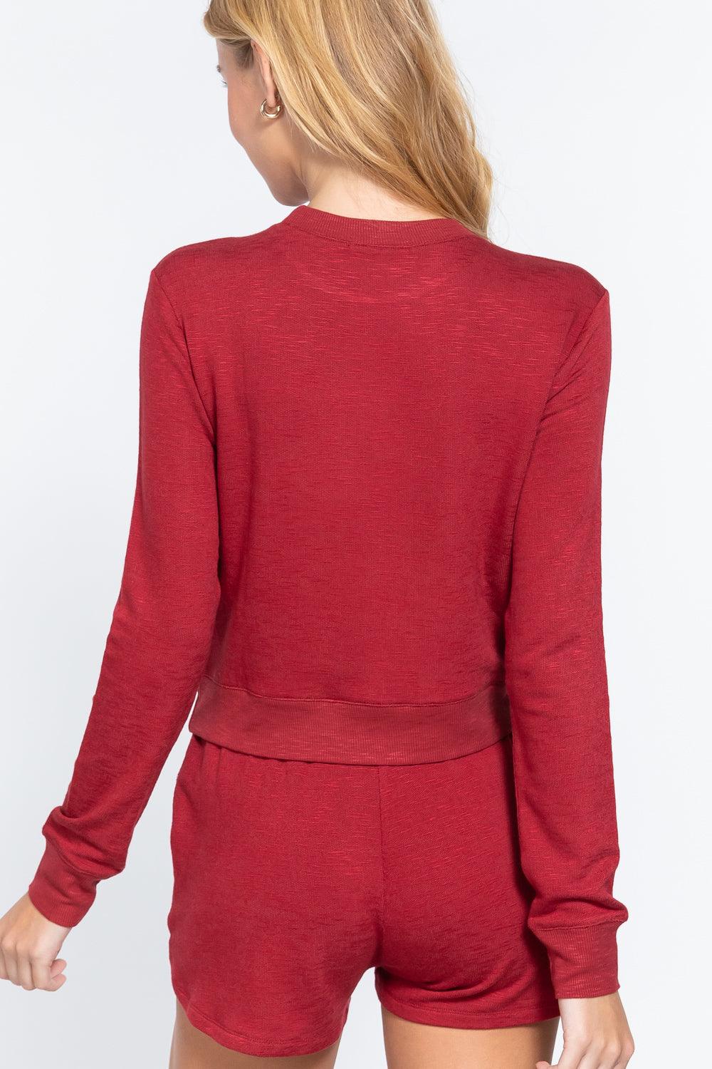 Long Slv Crew Neck Slub Terry Top | Mixtshop LLC