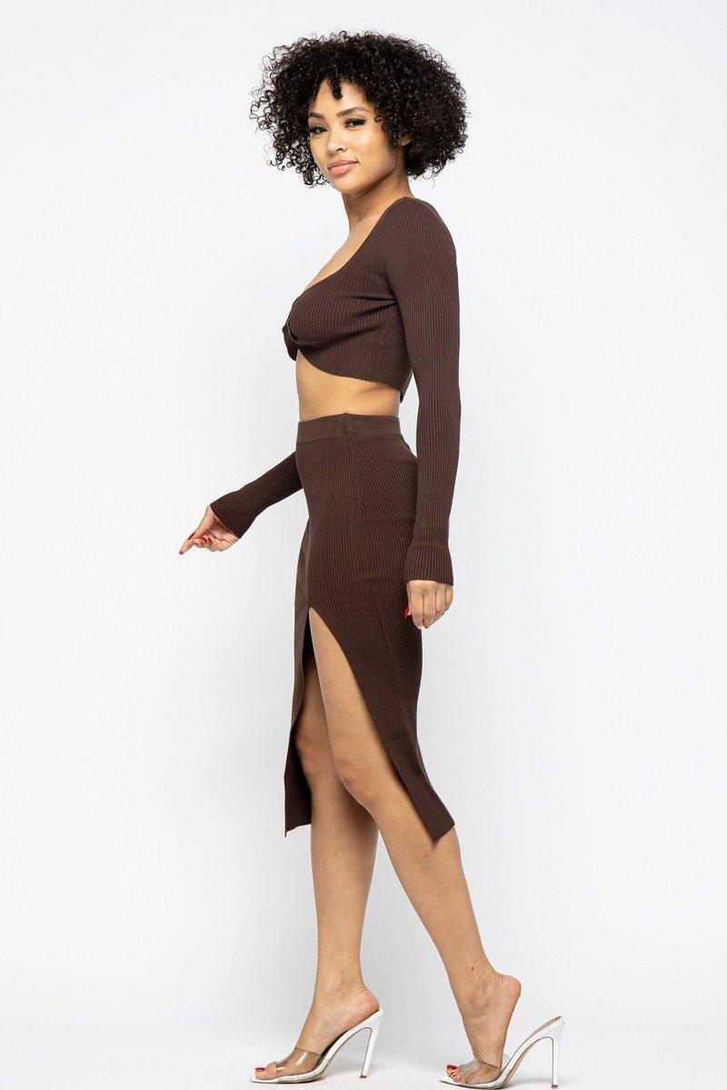 High Slit Skirt Set | Mixtshop LLC