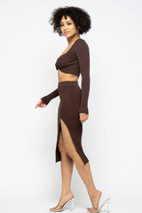 High Slit Skirt Set | Mixtshop LLC