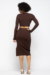 High Slit Skirt Set | Mixtshop LLC