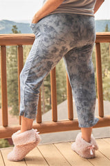 Plus Navy Tie-dye High-waisted Sweatpants | Mixtshop LLC