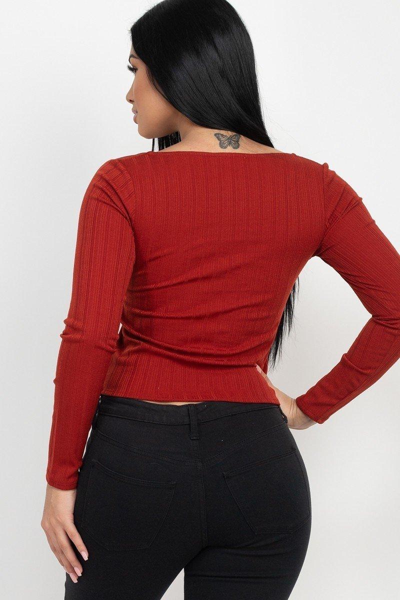 Shirred Square Neck Top | Mixtshop LLC