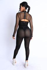 Mesh Crop Jumpsuit Set | Mixtshop LLC