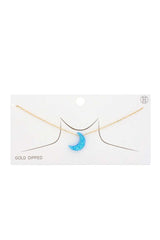 Iridescent Moon Gold Dipped Necklace | Mixtshop LLC