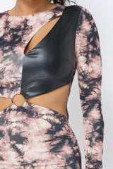 Tie Dye Long Sleeve Midi Dress | Mixtshop LLC