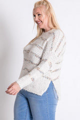 Plus Sweater With Stripe Detail | Mixtshop LLC