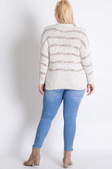 Plus Sweater With Stripe Detail | Mixtshop LLC