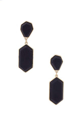 Geometric Wood Post Drop Earring | Mixtshop LLC