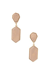 Geometric Wood Post Drop Earring | Mixtshop LLC