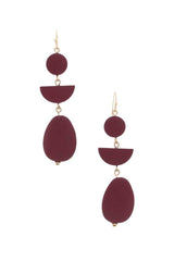 Geometric Wood Bead Dangle Earring | Mixtshop LLC