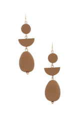 Geometric Wood Bead Dangle Earring | Mixtshop LLC