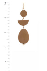 Geometric Wood Bead Dangle Earring | Mixtshop LLC