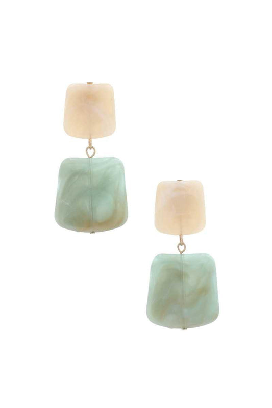 Acetate Resin Square Drop Earring | Mixtshop LLC