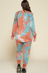 Tie-dye Printed French Terry Knit Loungewear Sets | Mixtshop LLC