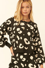 A Leopard Print Pullover Sweater | Mixtshop LLC