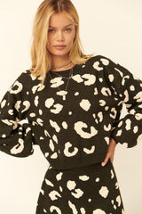 A Leopard Print Pullover Sweater | Mixtshop LLC