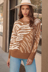 A Zebra Print Pullover Sweater | Mixtshop LLC