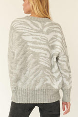 A Zebra Print Pullover Sweater | Mixtshop LLC
