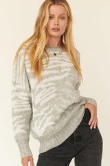 A Zebra Print Pullover Sweater | Mixtshop LLC