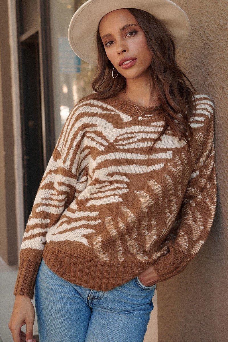 A Zebra Print Pullover Sweater | Mixtshop LLC