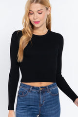 Long Slv Open Back Sweater Top | Mixtshop LLC