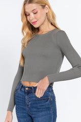 Long Slv Open Back Sweater Top | Mixtshop LLC