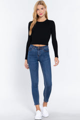 Long Slv Open Back Sweater Top | Mixtshop LLC