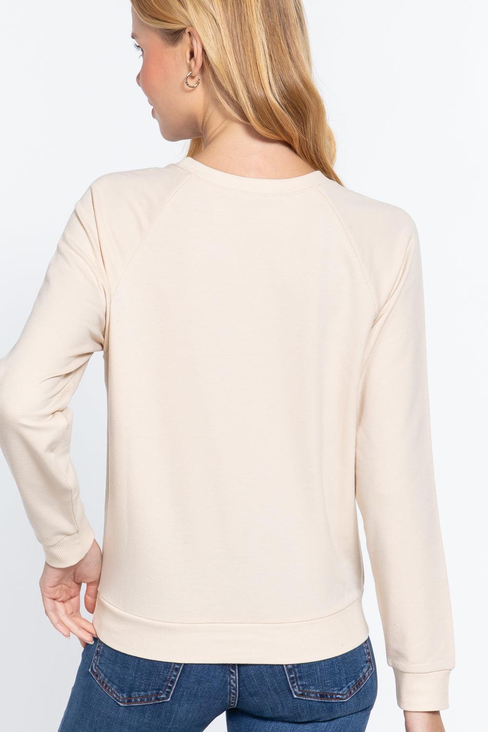 Sequins French Terry Pullover Top | Mixtshop LLC