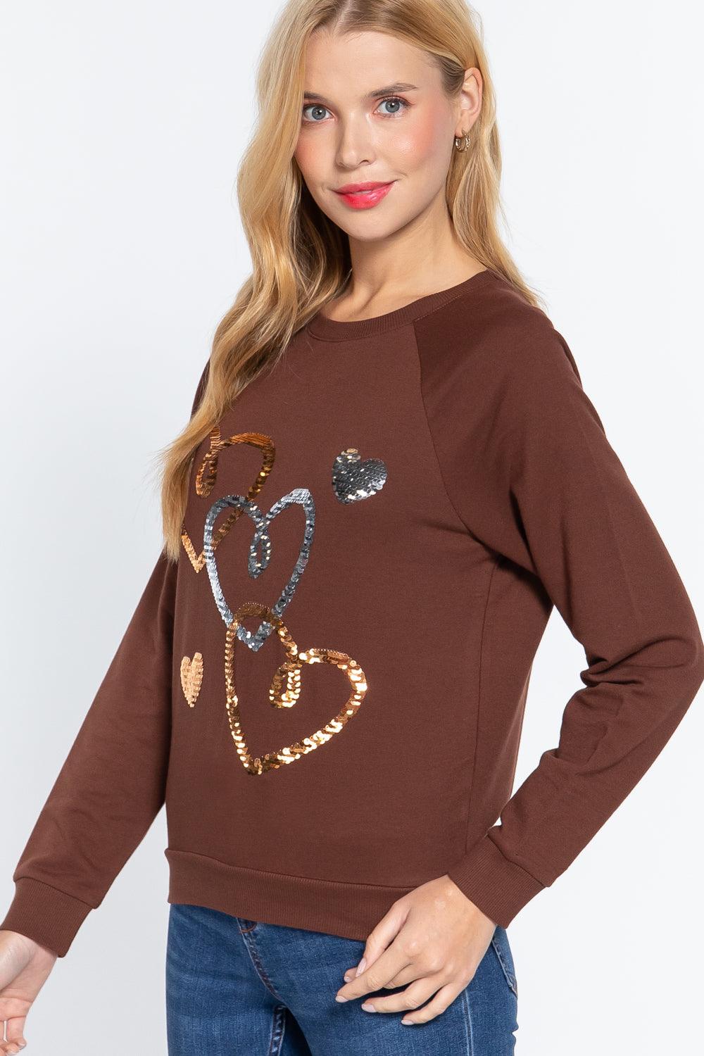 Sequins French Terry Pullover Top | Mixtshop LLC